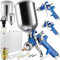 TecTake HVLP Pistolet A Peinture Aerographe Pneumatique, Buse de 0,8/1,3/1,7mm avec accessoires - diverses modèles - (Type 400523)