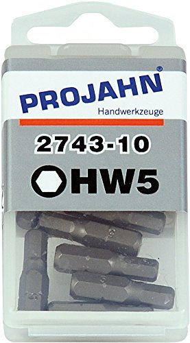 Projahn 1/4 Zoll Kugelkopf Bit Länge 25 mm 6 mm 10-er Pack 2786-10