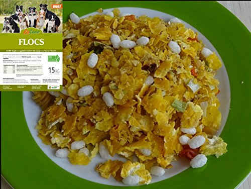 LuCano 15 kg Flocs | mit Maisflocken, Reispops, Gemüse, Nudeln usw. | Barf Flocken Mix Ergänzung | Ergänzungsfutter Mixer | Flocken-Mixer Hundefutter Hundeflocken Barfflocken mit Gemüseflocken…