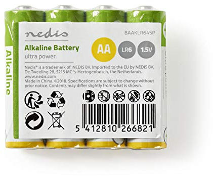 Nedis Alkaline Batterie AA 1.5 V 4er Pack