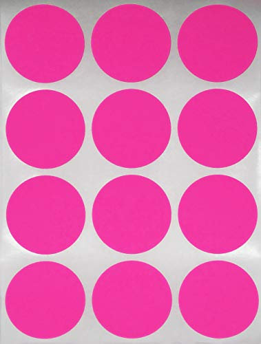 Sticker Neon Pink 38 mm Aufkleber – Etiketten zur Farbcodierung Größe 3,8 cm Klebepunkte 180 Vorteilspack von Royal Green
