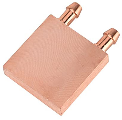 Jacksking Wasserkühlblock, Kupfer Wasserkühlblock für Grafik-GPU-Kopf CPU 40 * 40 * 10mm, Wasserkühlblock aus Kupfer