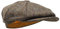 Borges & Scott Lomond Schirmmütze Newsboy – Schiebermütze aus 100% handgewebter Wolle - Harris Tweed - wasserabweisend - Fischgrätenmuster 62cm