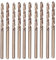 Broca Cobalto, Fydun Juego de 10 Brocas Juego de brocas de cobalto M35 de Juego de brocas HSS-CO de 1.0-5.0 mm para perforar agujeros en acero inoxidable(5mm)