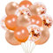 50x Luftballons gold metallic mit Konfetti - Ø 35 cm für Geburtstag & Hochzeit & Party & Kindergeburtstag - Luft & Helium als Dekoration