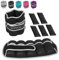 Poids de cheville réglables pour fitness, jogging, marche, exercice, chevilles pour homme et femme, poids pour poignet et cheville (noir, 2 kg par paire = (2 x 2 = 4 kg)