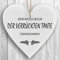 Herzschild Holzherz Holzschild 16 x 16 cm Einer muss ja den Job der verrückten Tante übernehmen weiß Dekoschild Wandschild Schild Holz Geburt Baby Kinder Liebe Ehe