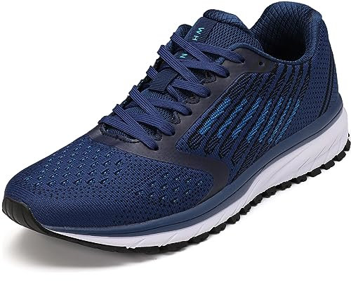 WHITIN Herren Sneakers Damen Turnschuhe Laufschuhe Frauen Walkingschuhe Hallenschuhe rutschfest Joggingschuhe Gymnastikschuhe Sportschuhe Fitness Schuhe Blau Größe 41