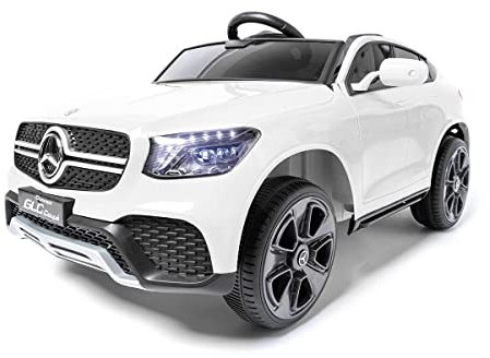 Mercedes GLC Coupe Edition - Weiß - Elektro-Auto für Kinder mit 12V Batterie und Fernbedienung für Eltern