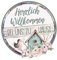GRAZDesign Wandtattoo Flur Willkommen bei uns Zuhause, Rundes Sticker mit Blumen, Eingang & Flur Deko, Wandsticker Wohnzimmer, rund / 50x50cm