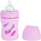 Twistshake Biberon en Verre avec Large Ouverture et Tétine Souple en Anti-colique Silicone Débit Lent, Donner le Biberon avec Tétine en Forme de Sein, 180 ml, sans BPA, 0 Mois et +, Violet Pastel