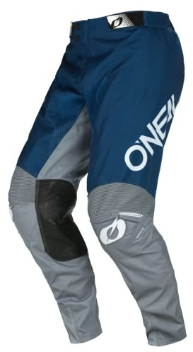 O'NEAL | Motocross-Hose | Enduro Motorrad | Strapazierfähige Denierstoffe, Mit großer Bewegungsfreiheit, Athletische Passform | Pants Mayhem Hexx V.22 | Erwachsene | Blau Grau | Größe 28/44
