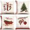 GYISANA 4er Set Dekorativ Kissenbezug Baumwolle Leinen Kissenhülle Dekokissen Sofakissen für Couch, Auto, Schlafzimmer 45x45 cm (Weihnachten Socken)