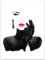 wandmotiv24 Poster als Wanddeko, Größe 40x30cm, Model Gemälde, Rot, Fashion, Frau, Frauen Lippen, Makeup, Moderne Wanddeko, Wandbilder, Deko, Bild M0064