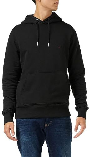 Tommy Hilfiger Herren Hoodie 1985 mit Kapuze, Schwarz (Black), XL