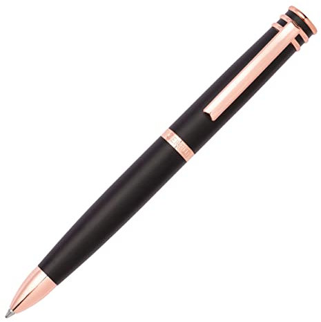 Cerruti 1881 Austin Kugelschreiber aus Messing in der Farbe Schwarz-Roségold, Länge: 14cm, NSR2874A