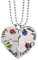 MenYiYDS 4 Stück BFF Halsketten Freundschaft für immer Beste Freunde Halskette für Mädchen Geburtstagsgeschenke Anhänger Kette Geschenke (Silber)