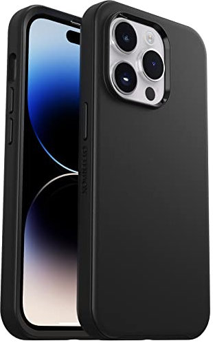 OtterBox Symmetry Case for iPhone 14 Pro, Shockproof, Drop proof, Protective Thin Case, 3x Tested to Military Standard, Antimicrobial Protection, Black - Non-Retail Packaging
