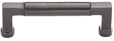 HERITAGE BRASS Drawer Pull | Luxury Bauhaus Design Cabinet Pull | Handle for Cupboard Drawers and Doors, Desks and Furniture - Matt Bronze Finish, 101 Millimetre CTC