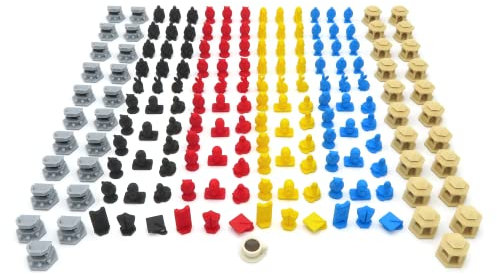 BGExpansions – Komplettes Premium-Paket für Ark Nova | 169 3D-Tokens für das Basisspiel | Detaillierte Tiere, Gehege und Gebäude | Kompatibles Zubehör, leicht zu greifen und vollfarbig