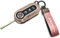 Nordecco Coque de clé brillante compatible avec Fiat 500C 500-500L Abarth Grande Punto Brava Panda Stilo Linea (porte-clés or rose)