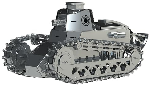 METAL-TIME Nimble Fighter Tank, Tank FT-17 Model, Metal FT-17 Tank Model, 3D Puzzle Building Crafts, Collectible Figurine, Stainless Steel DIY Construction with Toolbox, 179 Pieces.