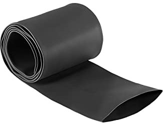 QUARKZMAN Guaina Termica 50mm Dia 80mm W 1m L 2:1 Guaina Termorestringente Antiscivolo Calore Retraibile Tubi Elettrico Isolamento per Elettrificato Attrezzature, Nero