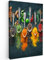 MuchoWow© Bilder 60x90 cm Wohnzimmer Deko Modern Wandbild Kunstdruck auf Leinwand Bild Schlafzimmer über Bett Room Decor Geschenke Küche - Kräuter - Gewürze - Löffel