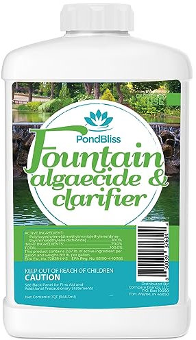Algaecide for Fountains – Clarify and Controls Algae for Large and Small Fountain (8 oz)