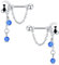 Longbeauty 14G Brustwarzenpiercing Nippelpiercing Edelstahl Nippel Barbells Zungenpiercing Zungenring Körper Schmuck, 1 Paar, Katze, Silber
