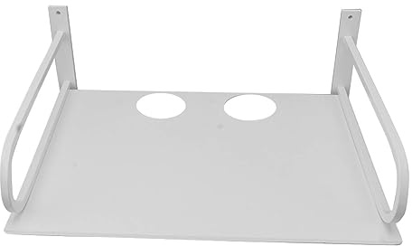 LenTLy Wall Projector Shelf Floating Projector Shelf Aluminum Rounded Edges Durable Thickened Fade Resistant for DVD Player (White)