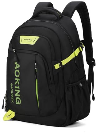 Aoking,SN57605-Serie,Schulrucksack,Stadt- und Business-Rucksack,30 L,für Laptops bis 17 Zoll,wasserdicht,Option (SN57605-7B):elastisches und Federsystem