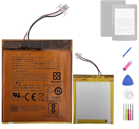 HIGHAKKU Ersatzakku Batterie 58-000151, MC-265360-03 kompatibel mit Kin 499, Kin 558, Kin 7, Kin 7th Generation, Kin 8, Kin 8th Generation, Kin X, SY69JL, WP63GW 58-00083, E-Book, E-Reader with Tools