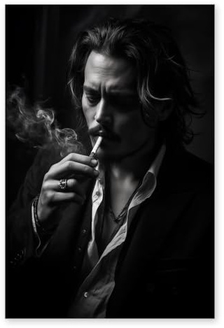 25 Artstreet Johnny Depp Poster | Kunstdruck | 180 g mattes Papier | Wanddeko für Wohnzimmer und Jugendzimmer | 50 x 70 cm