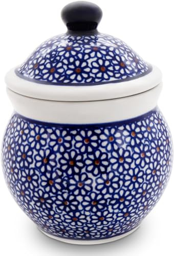 Bunzlauer keramik 560ml Lebensmittelbehälter Vorratsbehälter Vorratsdose zur Aufbewahrung von Lebensmittel Ø12 cm H 16,2 cm Dekor 120