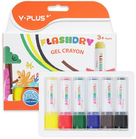 YPLUS Peinture Enfant - Kit de Gouache Solide, Conçu spécifiquement pour les Enfants de 2 à 4 Ans - Peinture pour Bébé, Sans Dégâts, Lavable et Multifonctionnelle, 6 couleurs