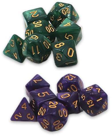 Dadi poliedrici,14 pezzi Set di Dadi Poliedrici Dadi da Tavolo in Poliedrico,Dungeons And Dragons Set di Dadi da Giochi di Ruolo per DND RPG MTG D4 D8 D10 D12 D20