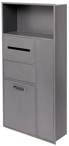 Duschnische Aus Edelstahl 304, Versenkte Wasserdichte Badezimmerregale, Toilettenpapier-Mülleimer, Shampoo, Toilettenartikel, Kosmetik-Aufbewahrungsorganisator, Nischen Für Zuhause, Küche, Schlafzim