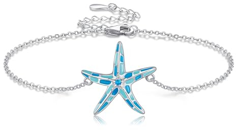 VENACOLY Seestern Armband 925 Sterling Silber Sommer Armbänder Ozean Tier Schmuck Geschenk für Damen