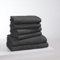 s.Oliver 6 TLG Handtuch Set - 100% Baumwolle, 600 g/m³, weich & angenehm, 4X Handtücher + 2X Duschtücher schwarz