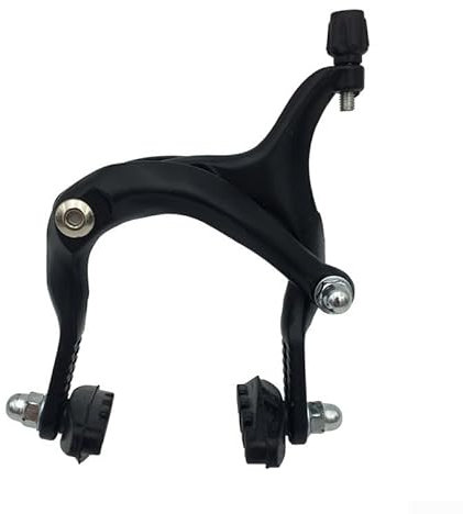 Stylish Long reach Front & Rear C Caliper Brake Set, Bike Side Pull, Polished, (Black-Rear)