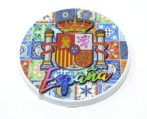 Redondo - Imán para Nevera Escudos de Armas españoles, imán Redondo para Nevera, ESPAÑA,