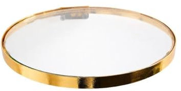 Schwebende Regale, Wandmontage, kreisförmiges Wandregal aus Eisen und Glas, goldenes Regal, Wandmontage, Aufbewahrungshalter, Vasen-Display-Organizer (M)