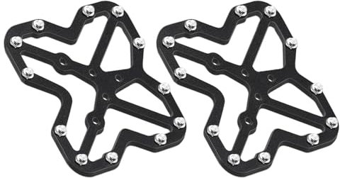 Fahrradpedale Mountainbike - Aluminium Pedale, Abgedichtete Lager Fahrrad | Schwarz Rennrad Klickpedale Mit Reflexstreifen rutschfest Aluminiumlegierung Pedale Cube Pedale Für Stadtrad