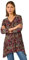 Roman Originals Swing Top with Pockets for Women UK Ladies Hanky Hem Asymmetric Tunic Blouse Longline Long Stretch Jersey Casual Round NeckTee Shirt T-Shirt - Red Brown - Size 12