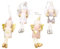 LABRIMP 4 Stück Weihnachtsschmuck Mini-Weihnachtsdeko-Engel hängende Weihnachtsverzierung Krippendekor Weihnachts Figuren weihnachtsfigur Mini hängende Engel Mini-Weihnachtsengel Stoff