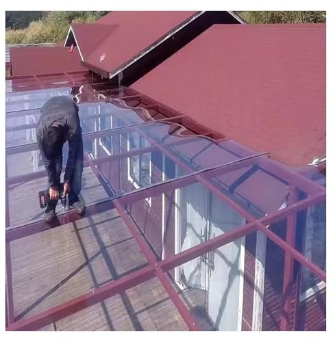 AFGZQ Transparente Polycarbonat-Platten Gewächshausdach Tageslichtpaneele, for Gewächshäuser, Schuppen, Carports, Leicht Zu Schneiden und Zu Biegen(5.1 x 16.4ft)