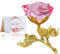 SWEETIME Kristallrose Rosa,K9 Glasrose Kunstblume,Ewige Rose 3D Handgemacht Langstielige Rose Muttertag Valentinstag Weihnachten Thanksgiving Jahrestag Frauen Geburtstag Geschenk