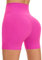 FuelMeFoot Radlerhose Damen Kurze Sporthose High Waist Shorts Leggings Unterhosen Sommer Leggins Fitness Hotpants Gym Bike. A06-Rosenrot L/XL