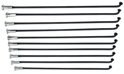 UALXPAO Fahrradspeichen Fahrrad 13G Durchmesser 2,3 mm Länge 102–256 mm Speichen Nr. 45 Stahl + Nippel 10 Stück/Los(117mm 10PCS)